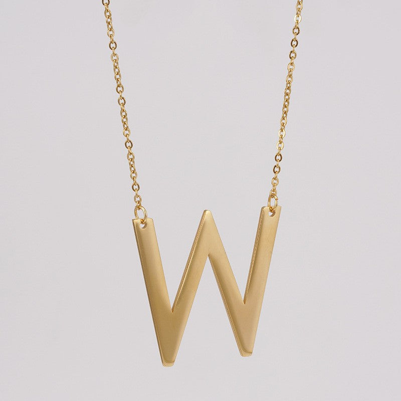 1 Piece Fashion Letter Stainless Steel Plating Necklace