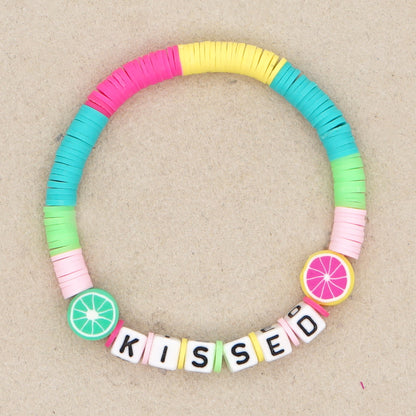 1 Piece Simple Style Letter Soft Clay Unisex Bracelets