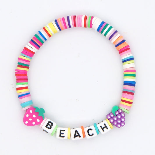 1 Piece Simple Style Letter Soft Clay Unisex Bracelets