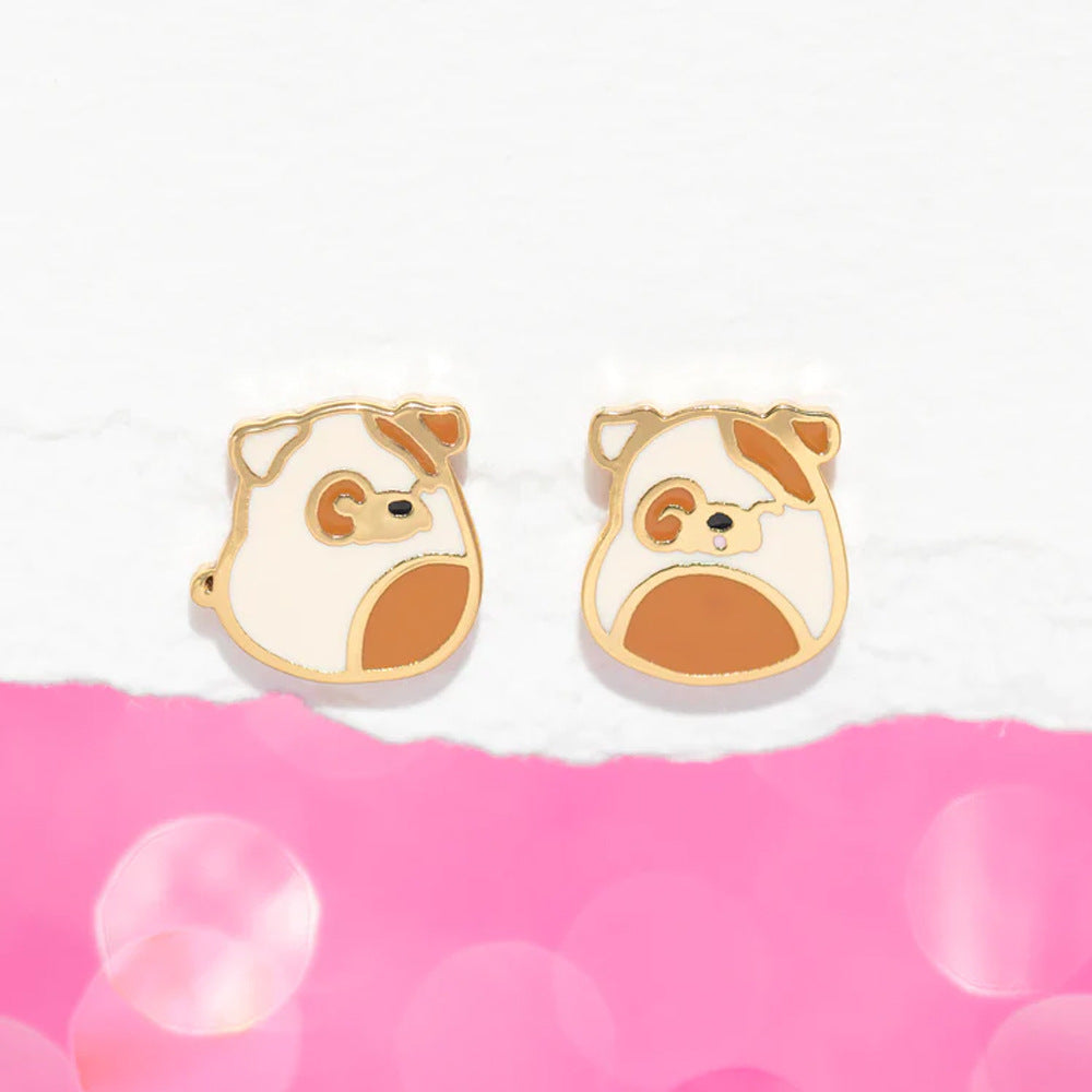 1 Pair Cartoon Style Cartoon Character Metal Enamel Women's Ear Studs