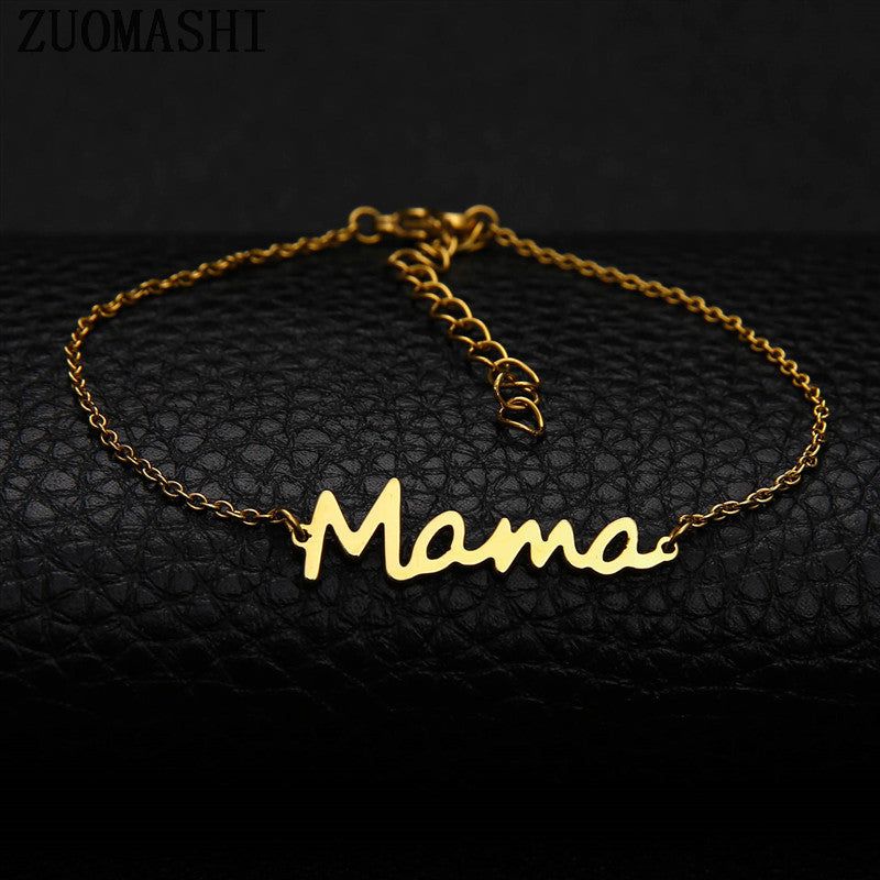 Mama Letter Alloy Titanium Steel Plating Mother's Day Women's Necklace