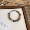 1 Piece Chinoiserie Round Wood Beaded Women's Bracelets