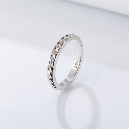 1 Piece Simple Style Geometric Sterling Silver Plating Rings