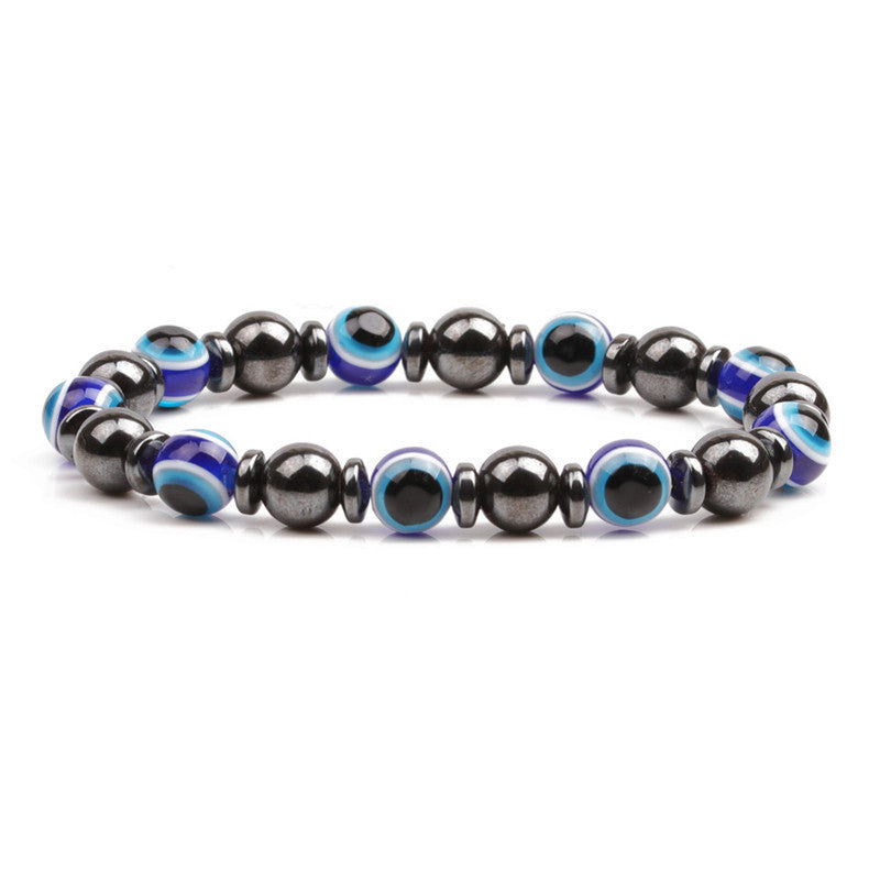 1 Piece Fashion Devil's Eye Natural Stone Beaded Inlay Bracelets