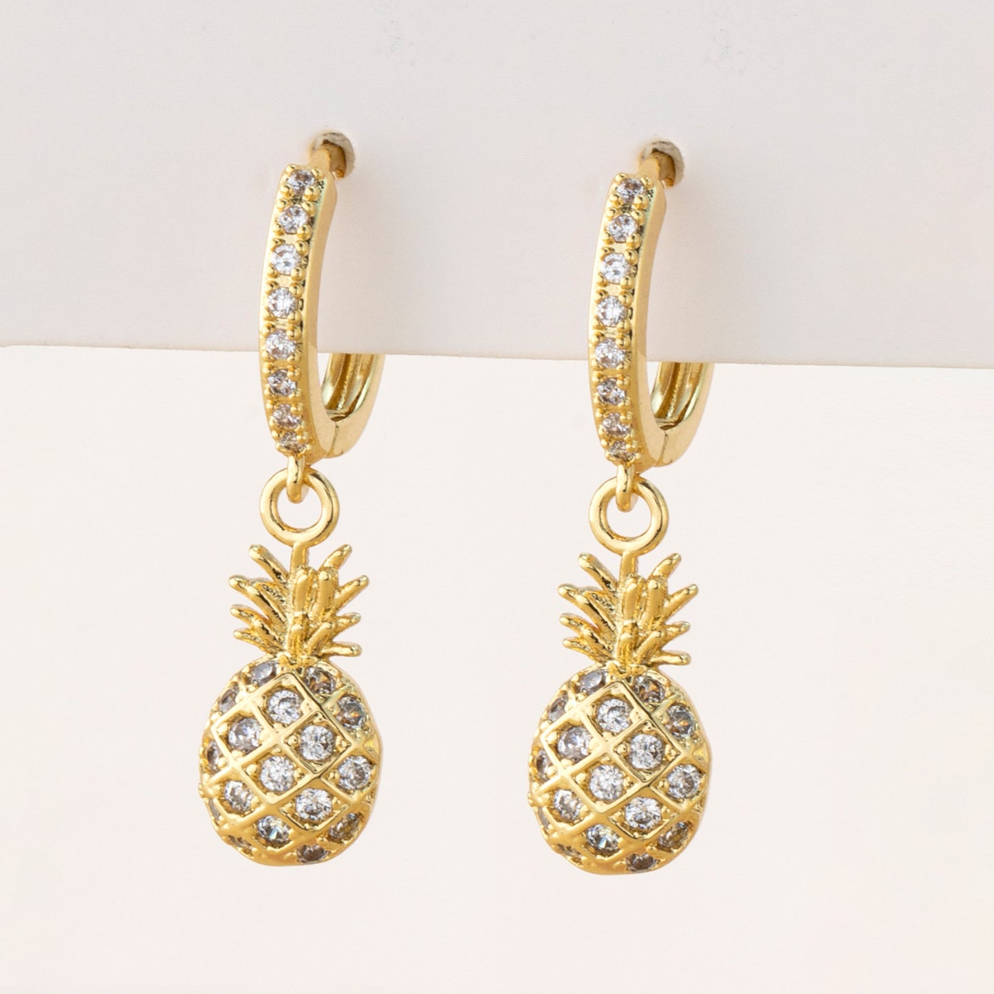 1 Pair Fashion Geometric Plating Copper Zircon Drop Earrings