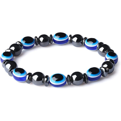 1 Piece Fashion Devil's Eye Natural Stone Beaded Inlay Bracelets