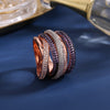 1 Piece Fashion Geometric Copper Inlay Zircon Rings