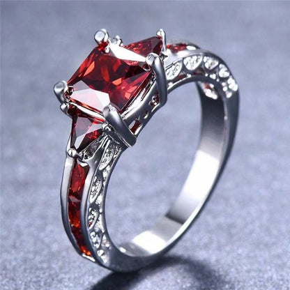 1 Piece Simple Style Square Alloy Inlay Rhinestones Women's Rings