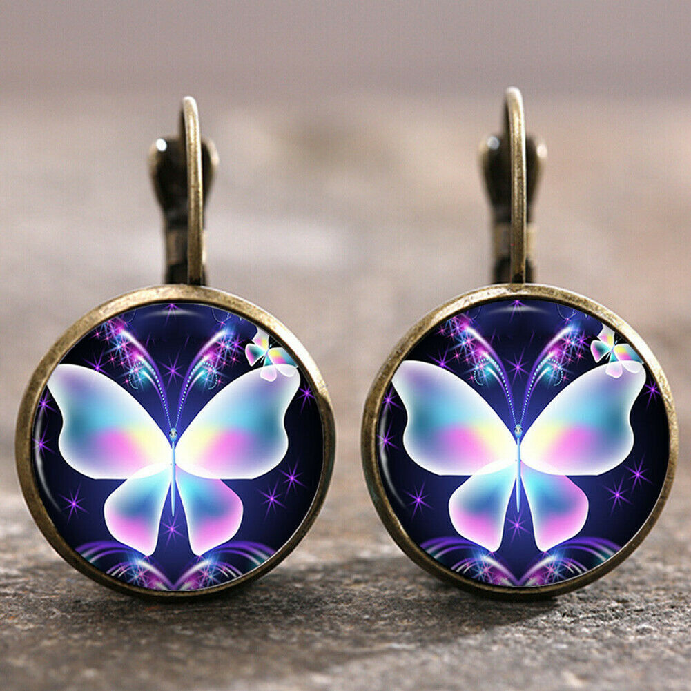 1 Pair Fashion Moon Dragonfly Butterfly Alloy Plating Women's Earrings