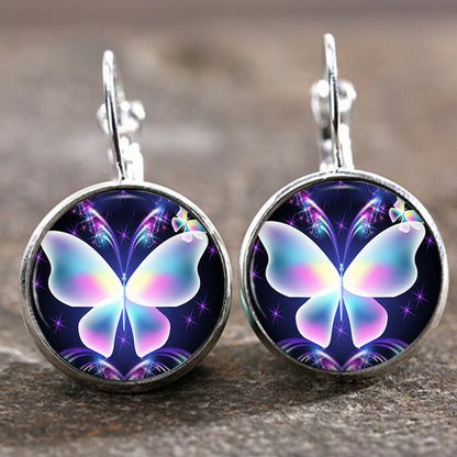 1 Pair Fashion Moon Dragonfly Butterfly Alloy Plating Women's Earrings