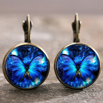 1 Pair Fashion Moon Dragonfly Butterfly Alloy Plating Women's Earrings