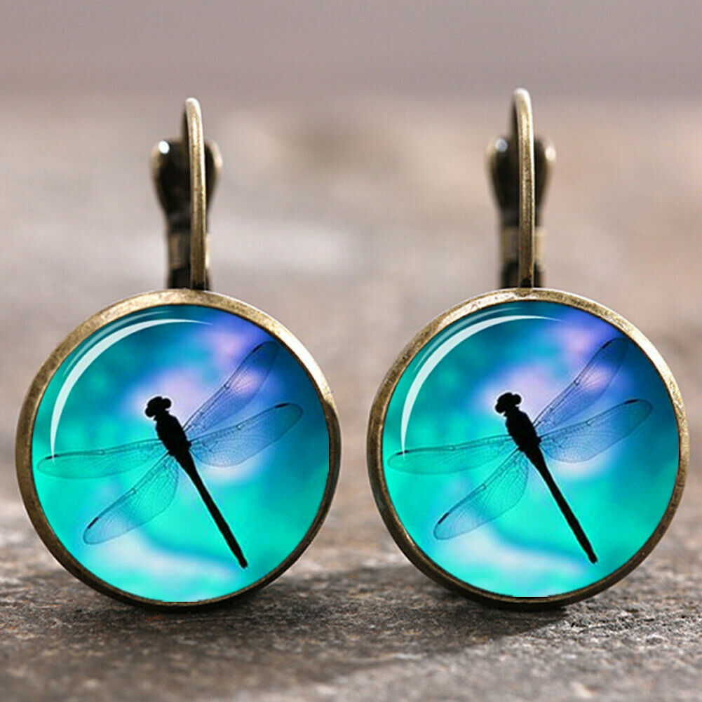 1 Pair Fashion Moon Dragonfly Butterfly Alloy Plating Women's Earrings