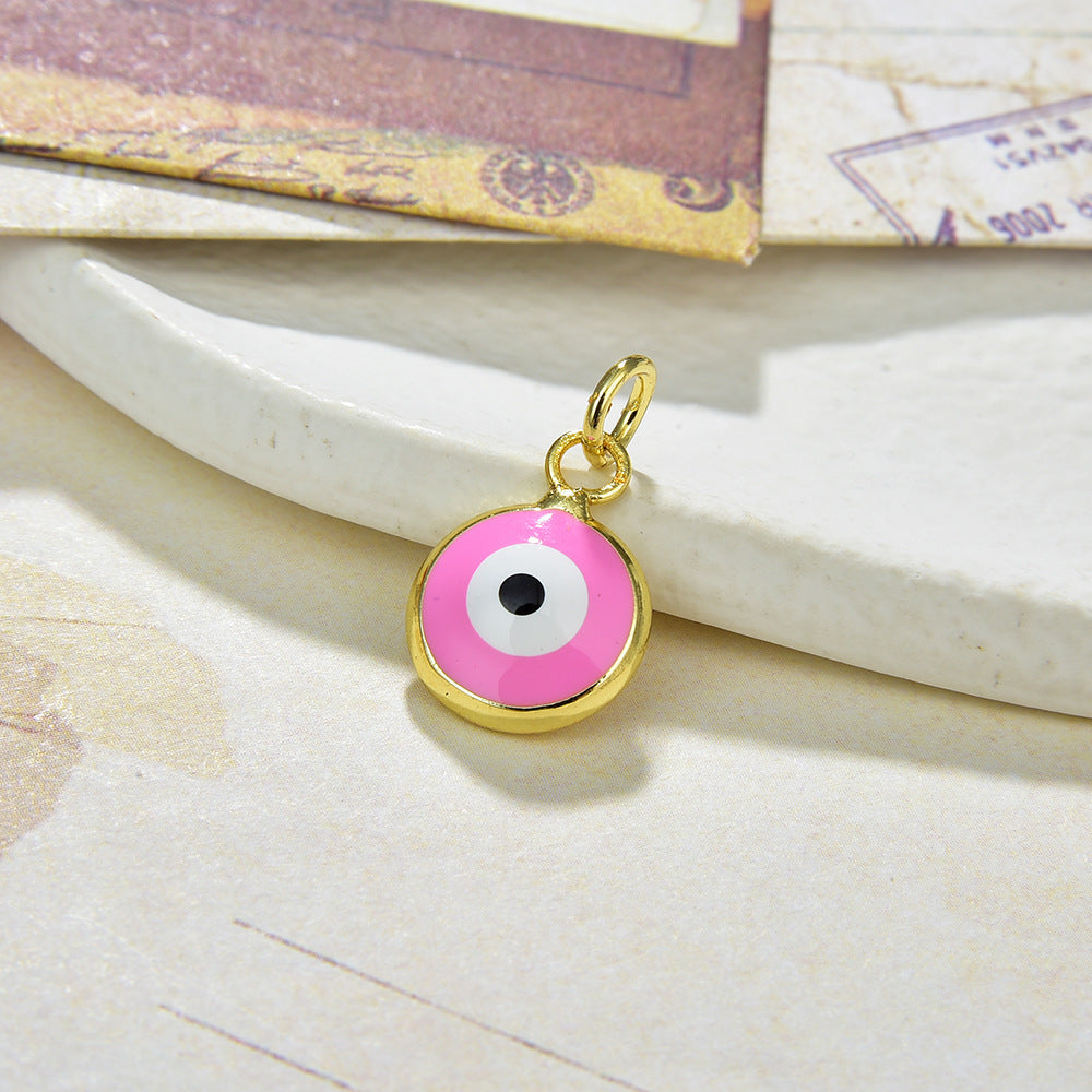 Fashion Devil's Eye Copper Enamel Pendant Necklace