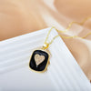 Fashion Heart Shape Alloy Copper Enamel Rhinestones Pendant Necklace