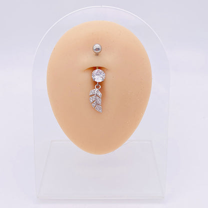 1 Piece Fashion Star Heart Shape Butterfly Stainless Steel Inlay Zircon Belly Ring