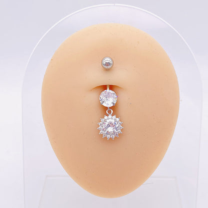 1 Piece Fashion Star Heart Shape Butterfly Stainless Steel Inlay Zircon Belly Ring