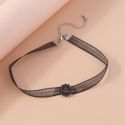 1 Piece Sexy Letter Bow Knot Cloth Handmade Women's Choker