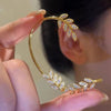 1 Piece Shiny Butterfly Alloy Plating Rhinestones Women's Ear Clips