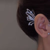 1 Piece Shiny Butterfly Alloy Plating Rhinestones Women's Ear Clips