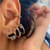 1 Set Fashion Geometric Copper Plating Artificial Pearls Turquoise Zircon Earrings