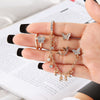 1 Set Fashion Geometric Copper Plating Artificial Pearls Turquoise Zircon Earrings