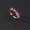 1 Piece Fashion Geometric Copper Plating Inlay Zircon Open Ring