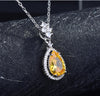 New Lucky Yellow Diamond Set Argyll Pink Diamond Pendant Topa Blue Earrings