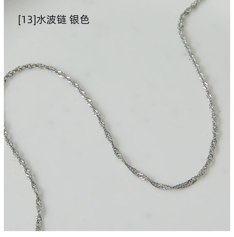 Fashion Geometric Titanium Steel Chain Necklace