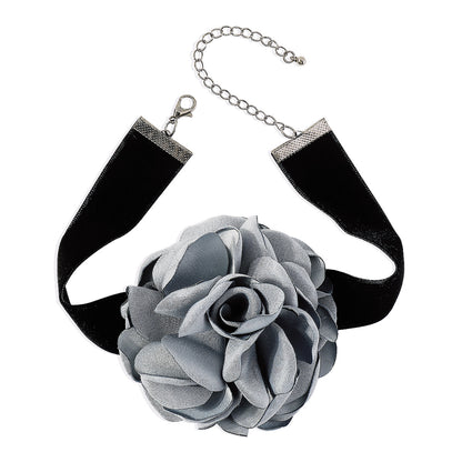 Lady Flower Petal Cloth Women's Choker