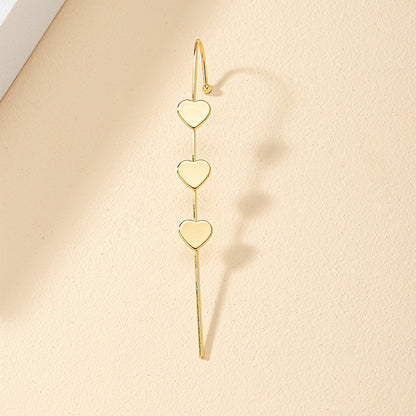 1 Piece Fashion Heart Shape Alloy Women's Earrings