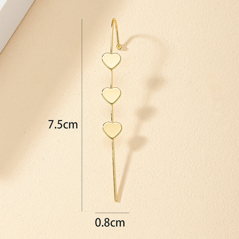 1 Piece Fashion Heart Shape Alloy Women's Earrings