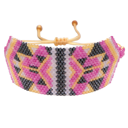 Wholesale Jewelry Ethnic Style Gradient Color Beaded Woven Bracelet Gooddiy