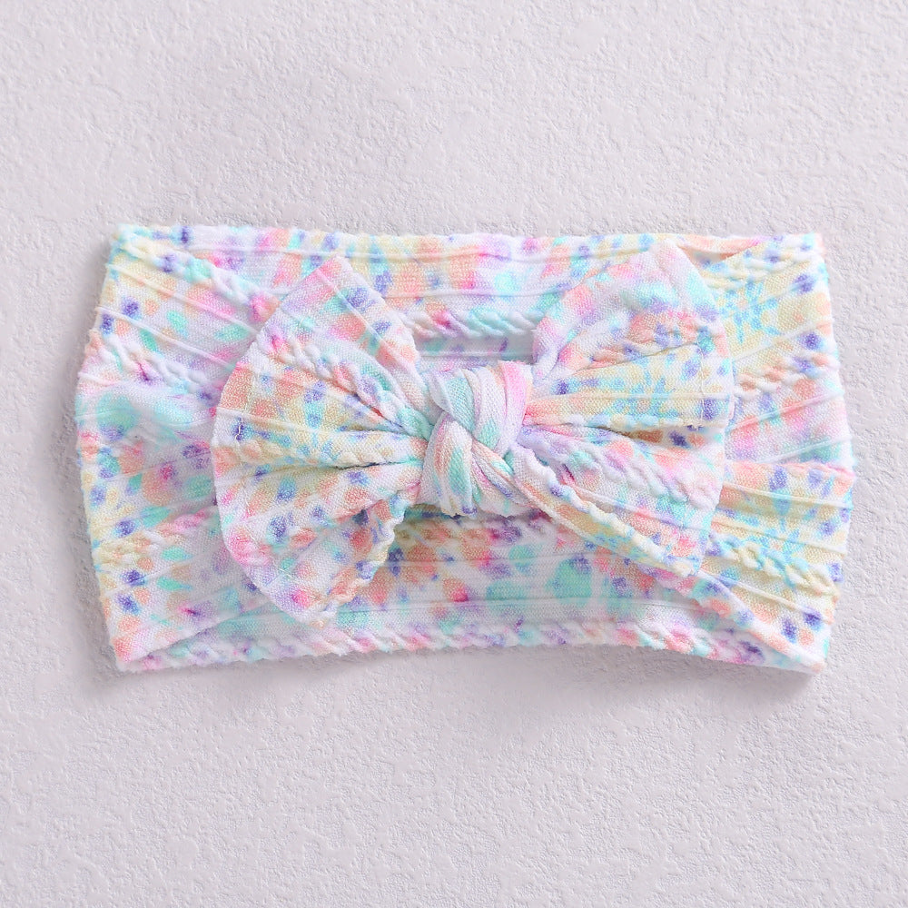 Fashion Flower Bow Knot Watermelon Nylon Printing Hair Band 1 Piece