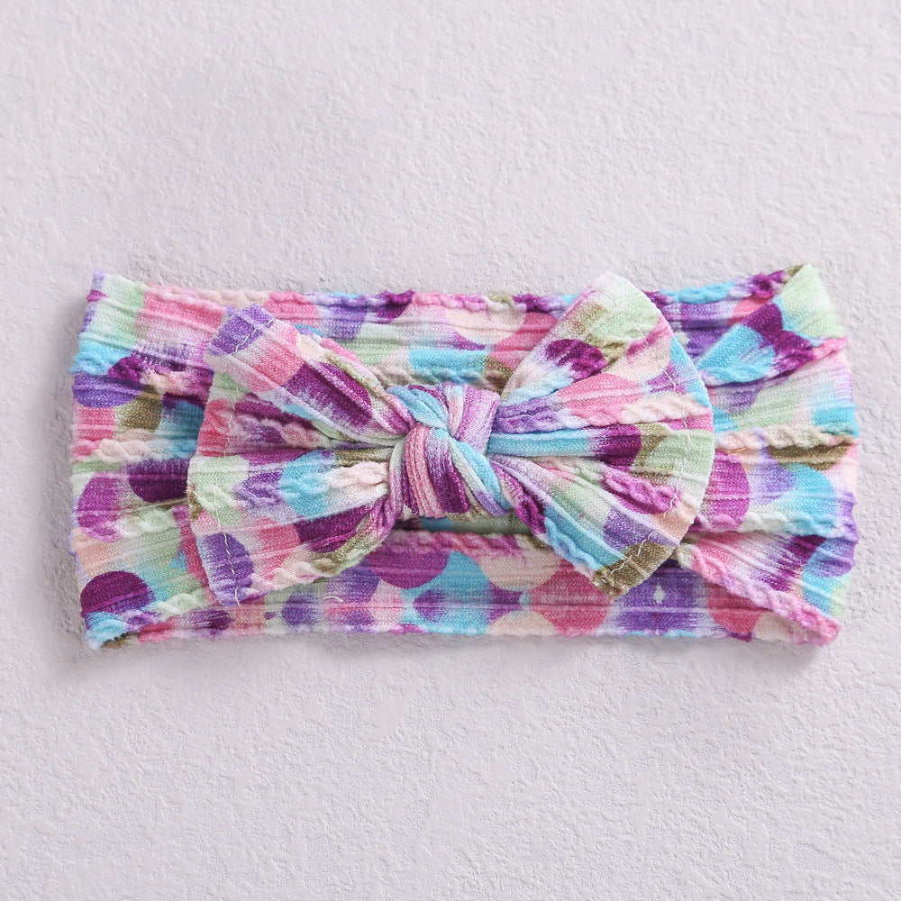 Fashion Flower Bow Knot Watermelon Nylon Printing Hair Band 1 Piece