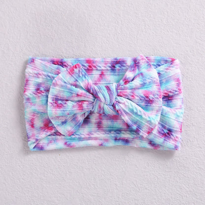 Fashion Flower Bow Knot Watermelon Nylon Printing Hair Band 1 Piece