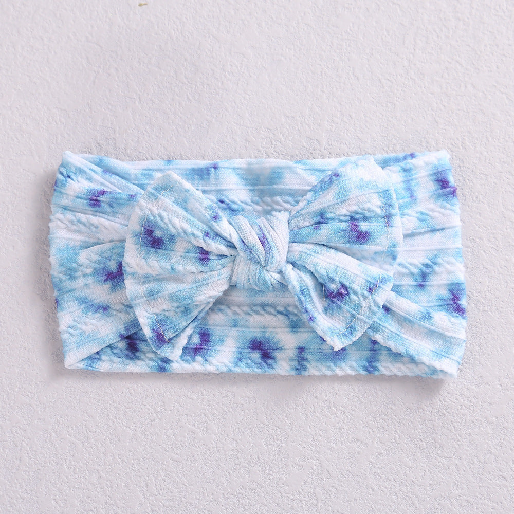 Fashion Flower Bow Knot Watermelon Nylon Printing Hair Band 1 Piece