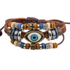 Casual Eye Pu Leather Beaded Braid Unisex Bracelets