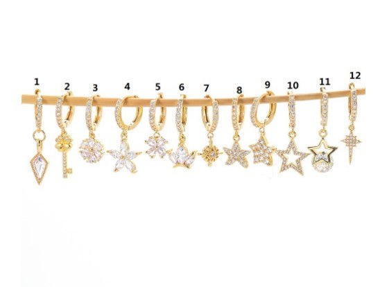 Fashion Five-pointed Star Hollow Starfish Earrings