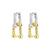 1 Pair Fashion Color Block Copper Plating Drop Earrings