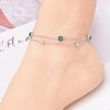 1 Piece Simple Style Square Titanium Steel Inlay Zircon Women's Anklet