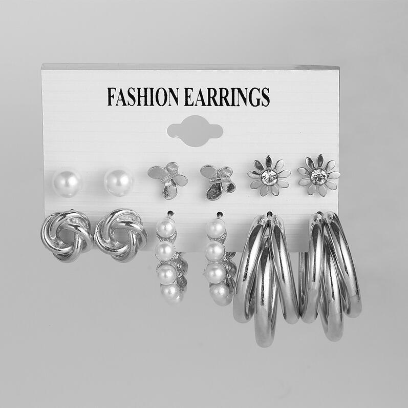 Vintage Style C Shape No Inlaid Earrings