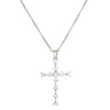 1 Piece Vintage Style Cross Stainless Steel Inlay Diamond Pendant Necklace