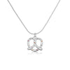 1 Piece Cute Heart Shape Copper Inlay Zircon Pendant Necklace