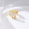 1 Piece Fashion Letter Copper Plating Hollow Out Rings