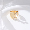 1 Piece Fashion Letter Copper Plating Hollow Out Rings