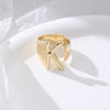 1 Piece Fashion Letter Copper Plating Hollow Out Rings