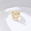 1 Piece Fashion Letter Copper Plating Hollow Out Rings