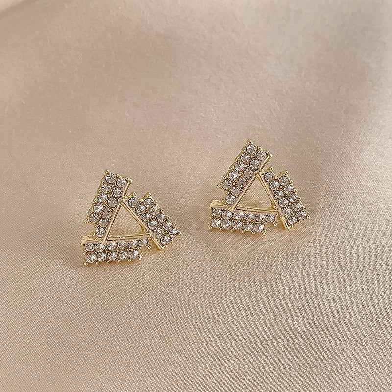 1 Pair Retro Square Oval Flower Alloy Inlay Artificial Pearls Rhinestones Women's Earrings