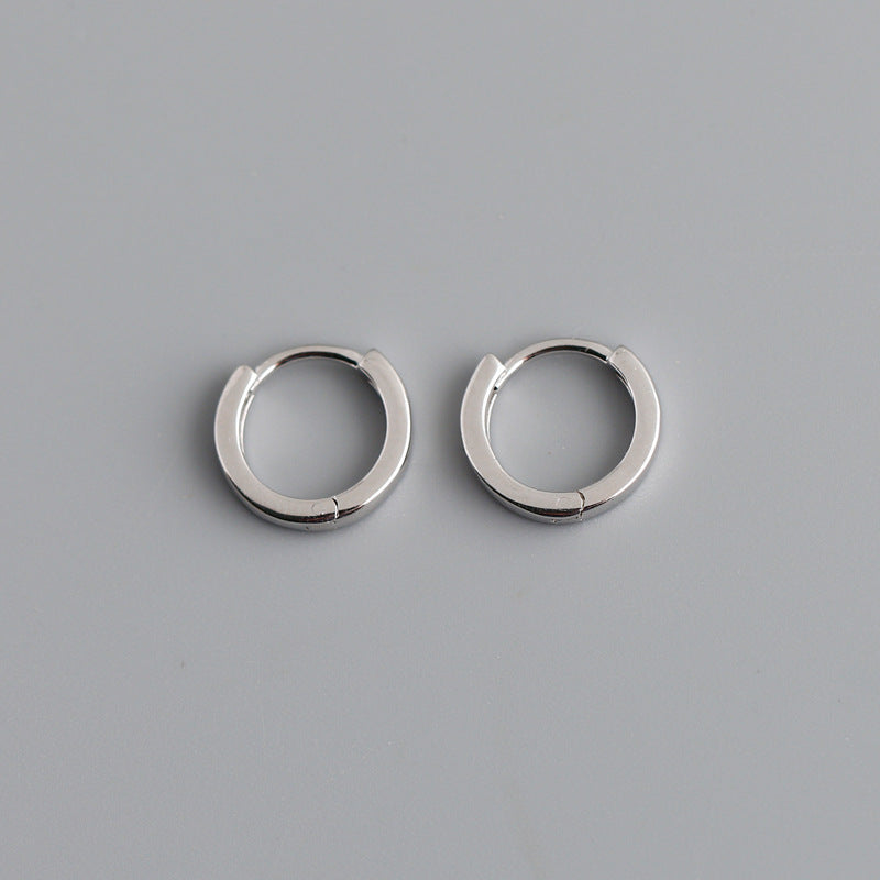 1 Pair Fashion Circle Sterling Silver Handmade Earrings