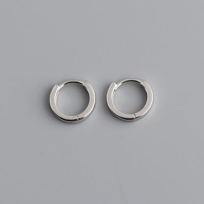 1 Pair Fashion Circle Sterling Silver Handmade Earrings